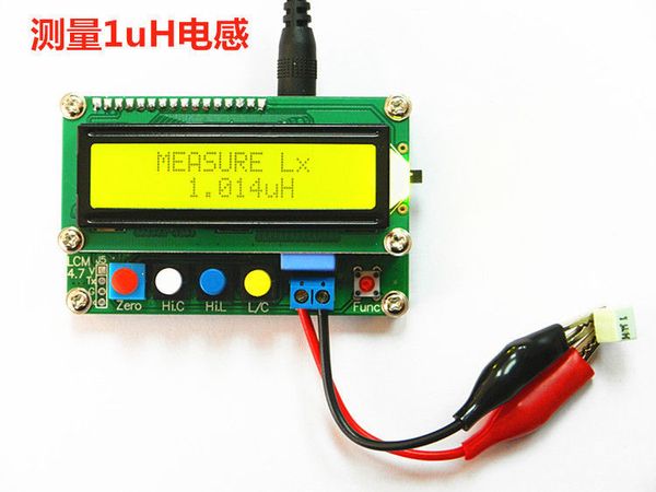 Tabella di induttanza del misuratore di capacità LCD digitale Freeshipping TESTER LC Misuratore di frequenza 1pF-100mF 1uH-100H LC100-A + Test clip