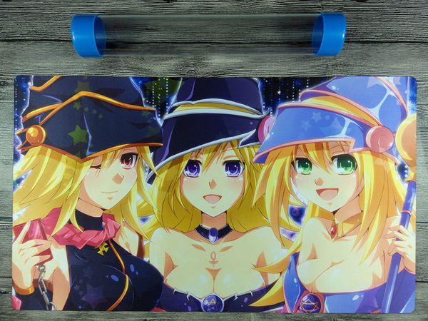 Dark Magician Girl Gagaga Girl YuGiOh Пользовательский дуэль Playmat TCG Mat Free Tube