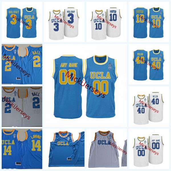 

Mens Custom NCAA UCLA Bruins College Basketball Jersey Aaron Holiday Jaylen Hands Kris Wilkes Thomas Welsh Jacob Foster UCLA Bruins Jerseys