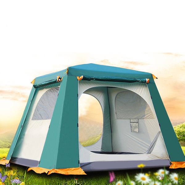 

ty new arrival 4-6 person camel automatic quick opening waterproof sunscreen double layer automatic big tent