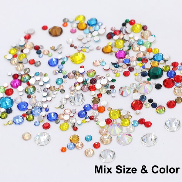 

mix size non hix flatback nail art rhinestones for manicure nail art design shoes decoration diy 660-720pcs/bag, Silver;gold