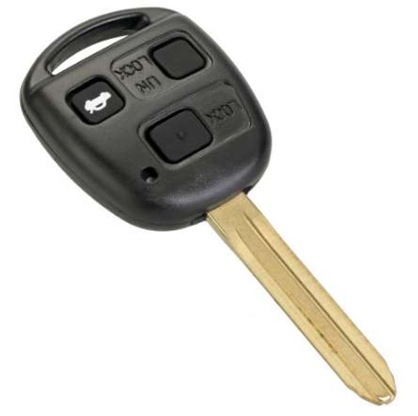 Shell chiave a distanza per auto a 3 pulsanti per TOYOTA Land Cruiser Camry Corolla FJ Custodia Fob con cuscinetto in gomma Spedizione gratuita D20