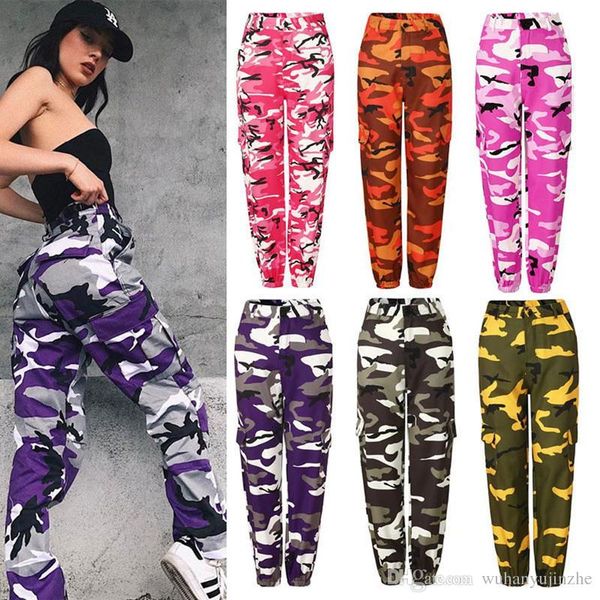 

2018 women fashion camouflage jogger pants military harem pants trouser ankle-length camo pants long loose printed pant dh226, Black;white