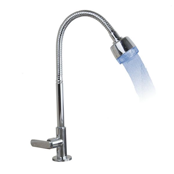 

bathroom/kitchen faucet led kitchen sink faucet deck mounted torneira swivel spout taps singel cold water mixer tap