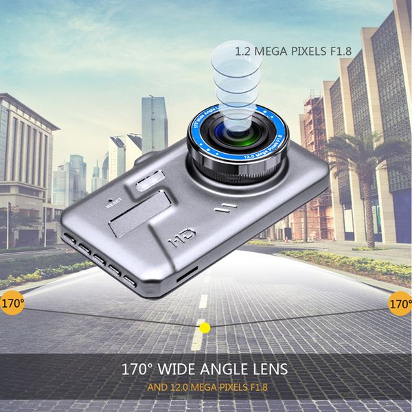 

4.0" ips touch screen car dvr vehicle driving recorder auto video camera 1080p full hd 2ch starlight night vision g-sensor motion detec