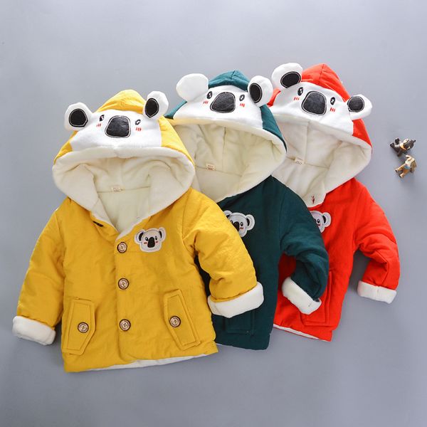 

children coat baby girls boys winter coats long sleeve coat girl's warm baby jacket winter outerwear cartoon fleece for 0-7yr, Blue;gray