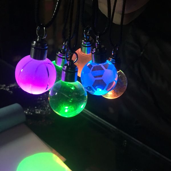 

2018 football world cup electronic glowing necklace pendant jewelry n2443, Silver