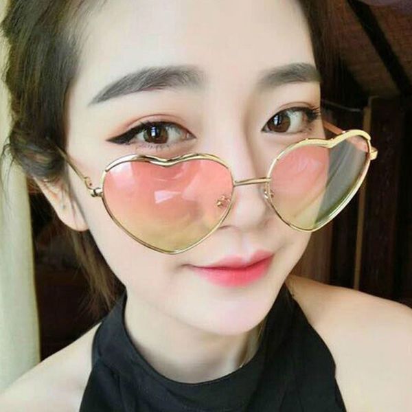 

womens fashion heart shape sunglasses festival lolita style fancy party eye wear glasses ing, White;black