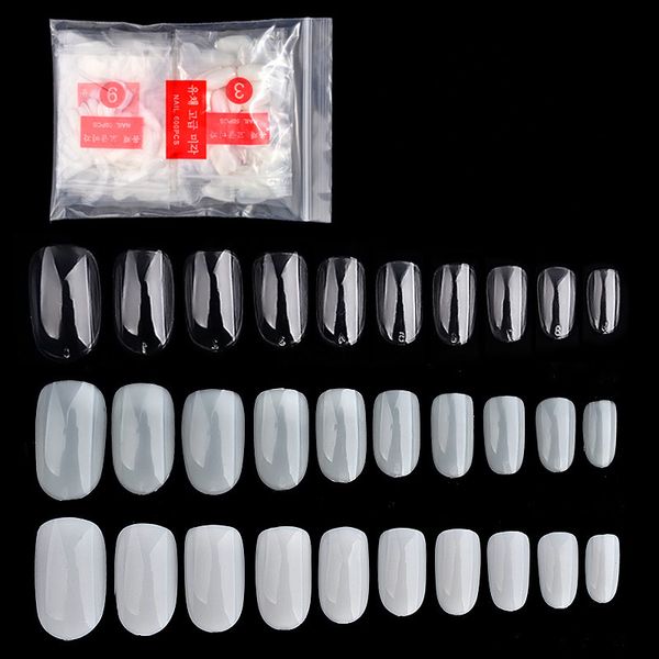 

600pcs/set nail salon short acrylic fake nails round nail designs painted french manicure ing, Red;gold