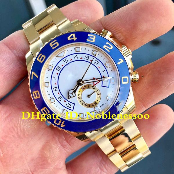 

3 Color Luxury Watch 116688 YachtMaster II 18k Yellow Gold 44mm Gold 116680 116681 Ceramic Bezel No Chronograph Automatic Watches