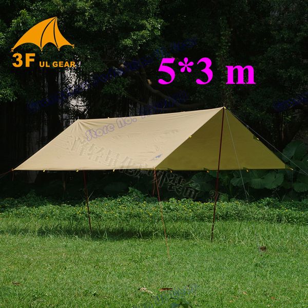 

wholesale-anti uv 3f ul gear 5*3m 210t with silver coating outdoor large tarp shelter beach awning