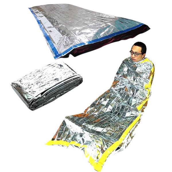 

outdoor emergency sleepingfoil bag waterproof survival camping reusue thermal sleeping bag v1