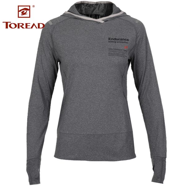 

toread women's wear 2018 spring and autumn new outdoor sportswear breathable long sleeved t-shirt top, Gray;blue