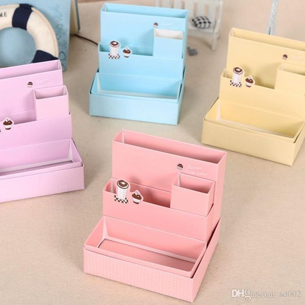

diy paper storage box cute fashion trumpet deskcase colorful good quality cosmetic finishing organizer 2 1dl dd