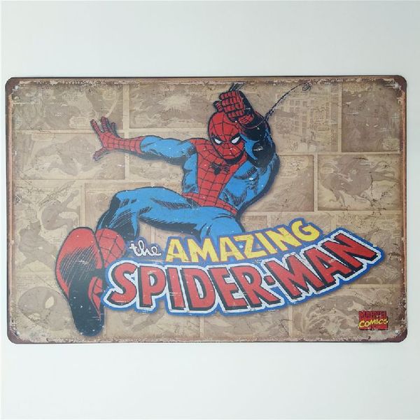 2019 Amazing Spider Man Vintage Metal Signs Home Decor Cafe Bar
