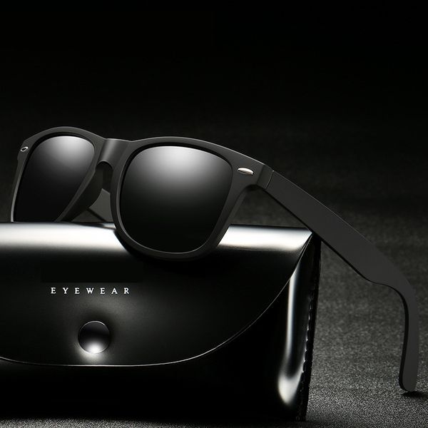 

2019 classic square sunglasses men women brand designer vintage polarized driving sun glasses men lady lunettes de soleil uv400, White;black
