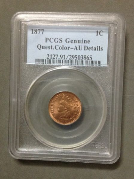 

Оптовая горячие продажи PCGS 1877 подлинной/VF20 /VF30 индийская голова небольшие центы монеты /бесплатная доставка