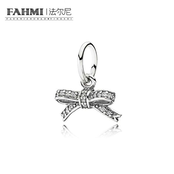 

fahmi 100% 925 sterling silver 1:1 original 390357cz authentic temperament fashion glamour retro pendant wedding women jewelry, Black