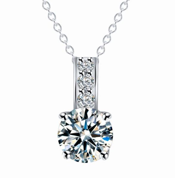 

dhl women diamond pendant necklace gold silver zircon pendant necklace simple jewelry for bride wedding party decoration