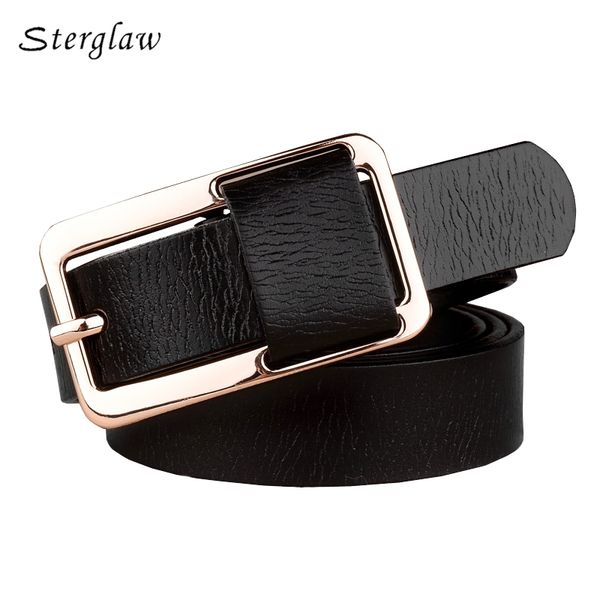 

6color womens designer belts jeans with high waist straps 2017 retro wide belt for women cow leather belt c112, Black;brown