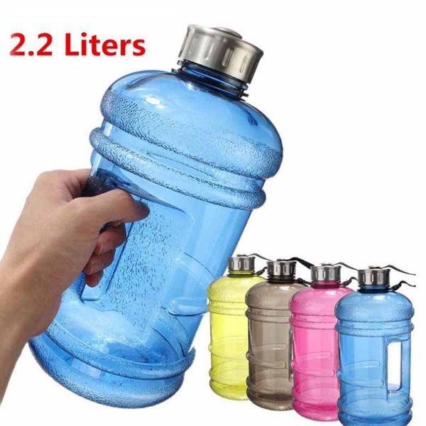 

2.2l large bpa sport gym drink water bottle cap kettle running training camping can not fill water 5 colors dec283