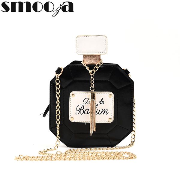 

smooza leather perfume bottle crossbody bag chain mini clutch bag 2018 women handbag fashion party women evening bags
