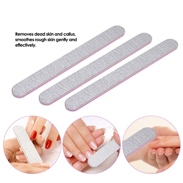 

3pcs/set sanding nail files buffer double-sided hard dead skin callus remover durable pedicure rasp for foot nail grinding tools