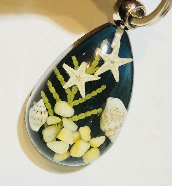 

yqtdmy 18 pcs vogue new size two fashion starfish cool drop keychain, Slivery;golden
