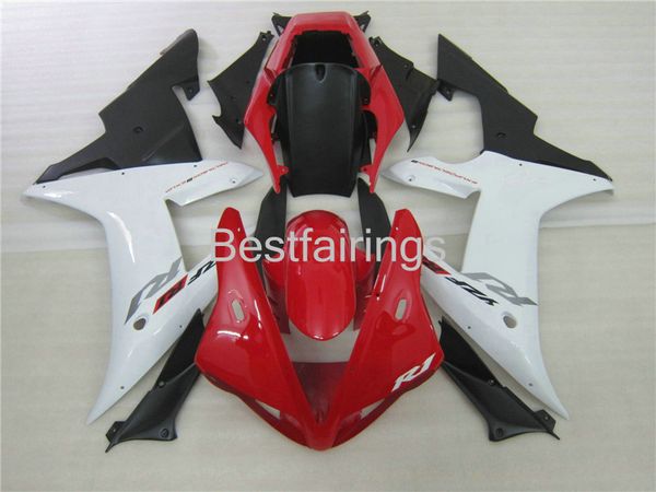 Spritzguss Verkleidung Kit für Yamaha R1 2002 2003 schwarz rot weiss fairings YZF R1 02 03 DR47