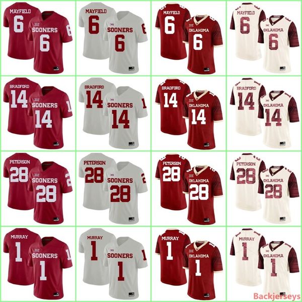 

Cu tom ncaa oklahoma ooner jer ey 6 baker mayfield college jer ey am bradford adrian peter on football jer ey cu tomized