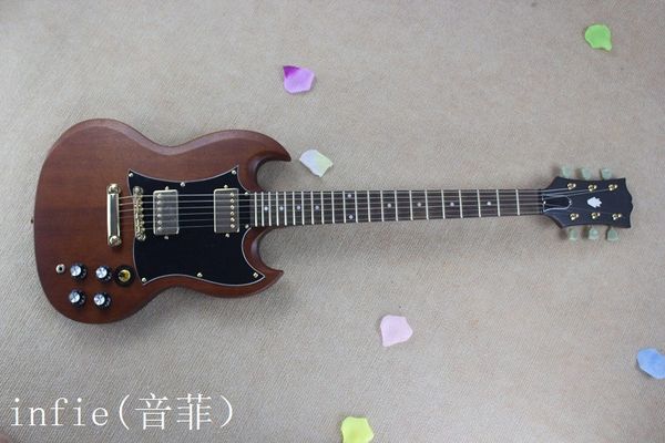 

Popular 2 pickup g 400 brwon electric guitar gold hardware guitar in tock