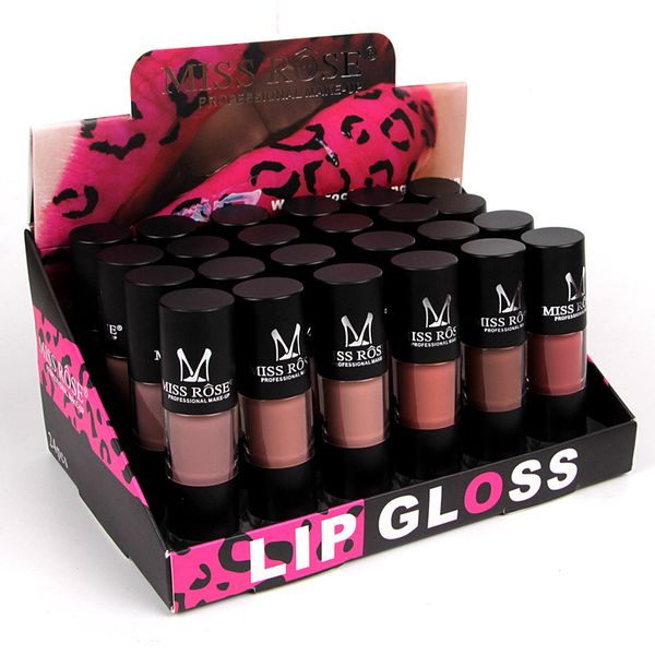 

miss rose 12pcs/lot matte lipstick waterproof liquid lipstick nutritious easy to wear long-lasting lip gloss 12 colors