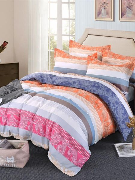 

4pcs duvet cover set floral modern simple style soft bedding set