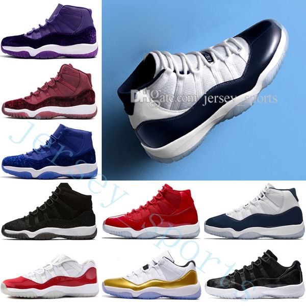 

2018 new 11s mens basketball shoes 11 gym red chicago midnight navy win like 82 96 space jam 45 11s athletic sports trainers designer shoes