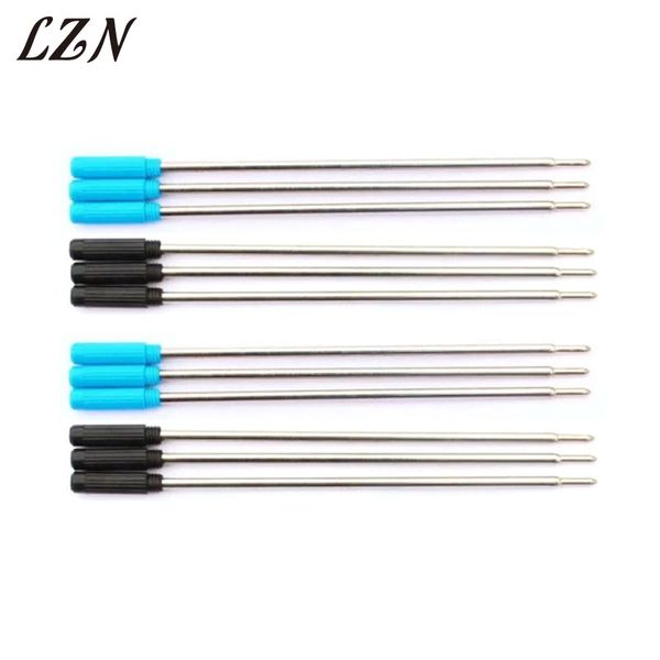 

lzn 0.7mm metal long and mini pen refill ballpoint pen for writing wholesale 50pcs a lot, Black;red