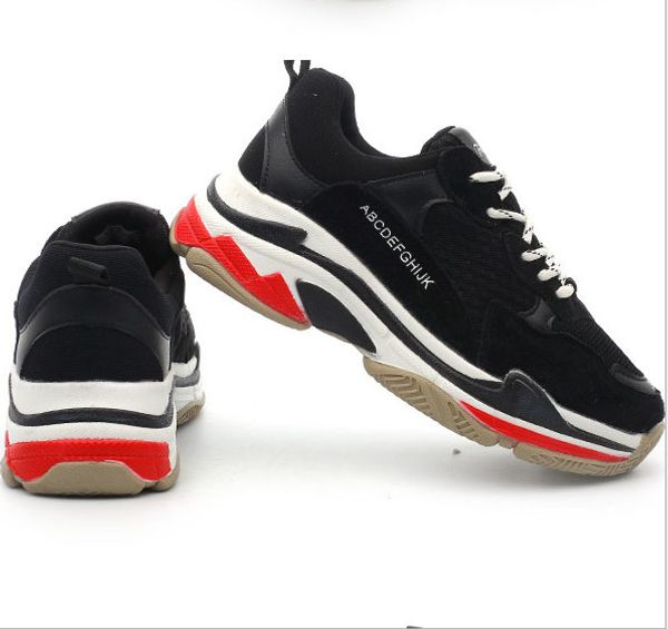 

New de igner luxury brand dad hoe breathable triple men women low lace up ca ual port hoe outdoor zapatilla neaker 36 44