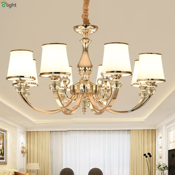 

modern lustre crystal living room led chandeliers gold/chrome metal dining room led pendant chandelier lighting hanging lights