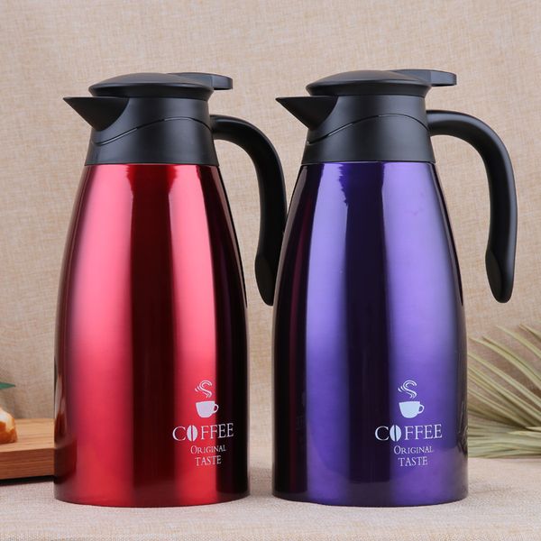 

2000ml/68oz vacuum coffee pot kettle multi-purpose vacuum insulation pots 304 stainless steel water bottle logo customized