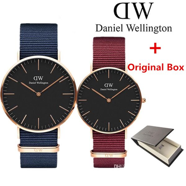 

2018 New Mens Womens Daniel watches 40mm Men watches 36 Women Watches Brand Quartz Watch Female Clock Relogio Montre Femme