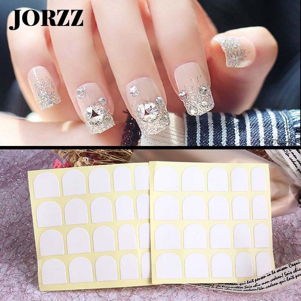 

10 sheets transparent double sided adhesive for false nail tips tab manicure nails accessoires tools, Black
