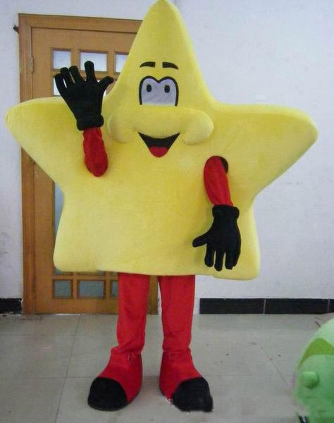 

2018 wr210 yellow star mascot costume for to wear, Red;yellow