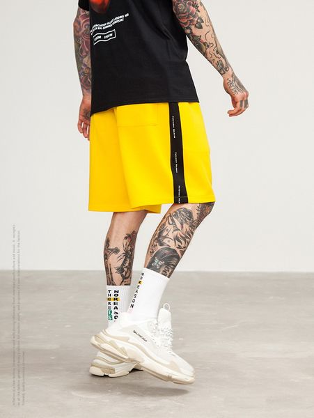 

new arrivals side stripe drawstring shorts mens fashion clothing mens short sweatpants streetwear, White;black