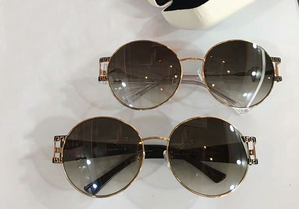 

fashion 2318s round sunglasses black gold/ brown shades designer sunglasses fashion 0200 sun glasses summer holiday new with box, White;black