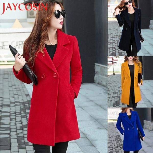 

coats women cashmere-like thicker jacket outwear parka cardigan slim coat overcoat coat women plus size july 0727, Black