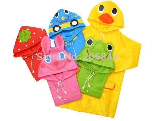 

5pcs/set funny rain coat kids rain coat children raincoat