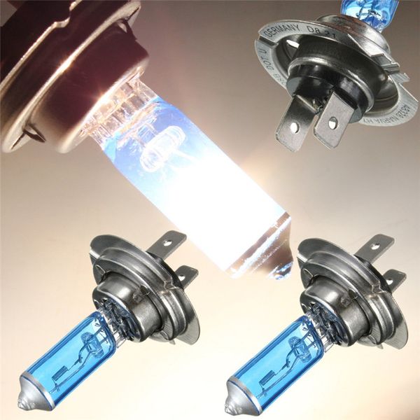 

2 x h7 12v 55w xenon white 6300k halogen blue car head light lamp globes / bulbs