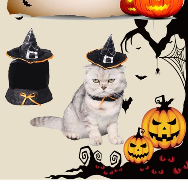 

cat halloween christmas party costumes magic cloak mantle dress magic hat suit clothes pet puppey cat product for small dog cat