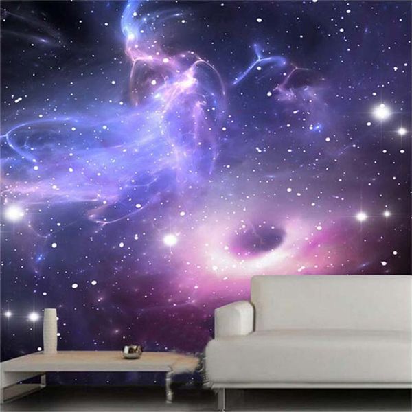 Custom 3d Stereoscopic Universe Stars Galaxy Ceiling Mural Wall