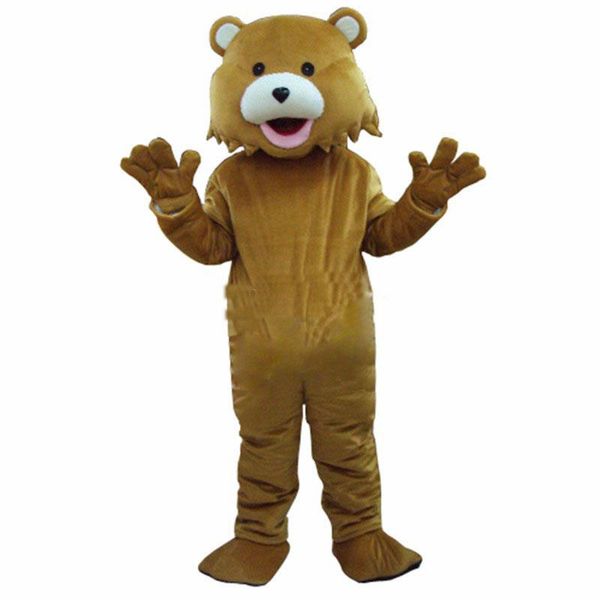

2018 brown bear mascots mascot costume fancy dress ing, Red;yellow