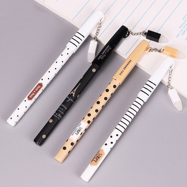 

1pc korean stationery new 0.5mm cute erasable pens pendants gel pen writing pen for school office supplies
